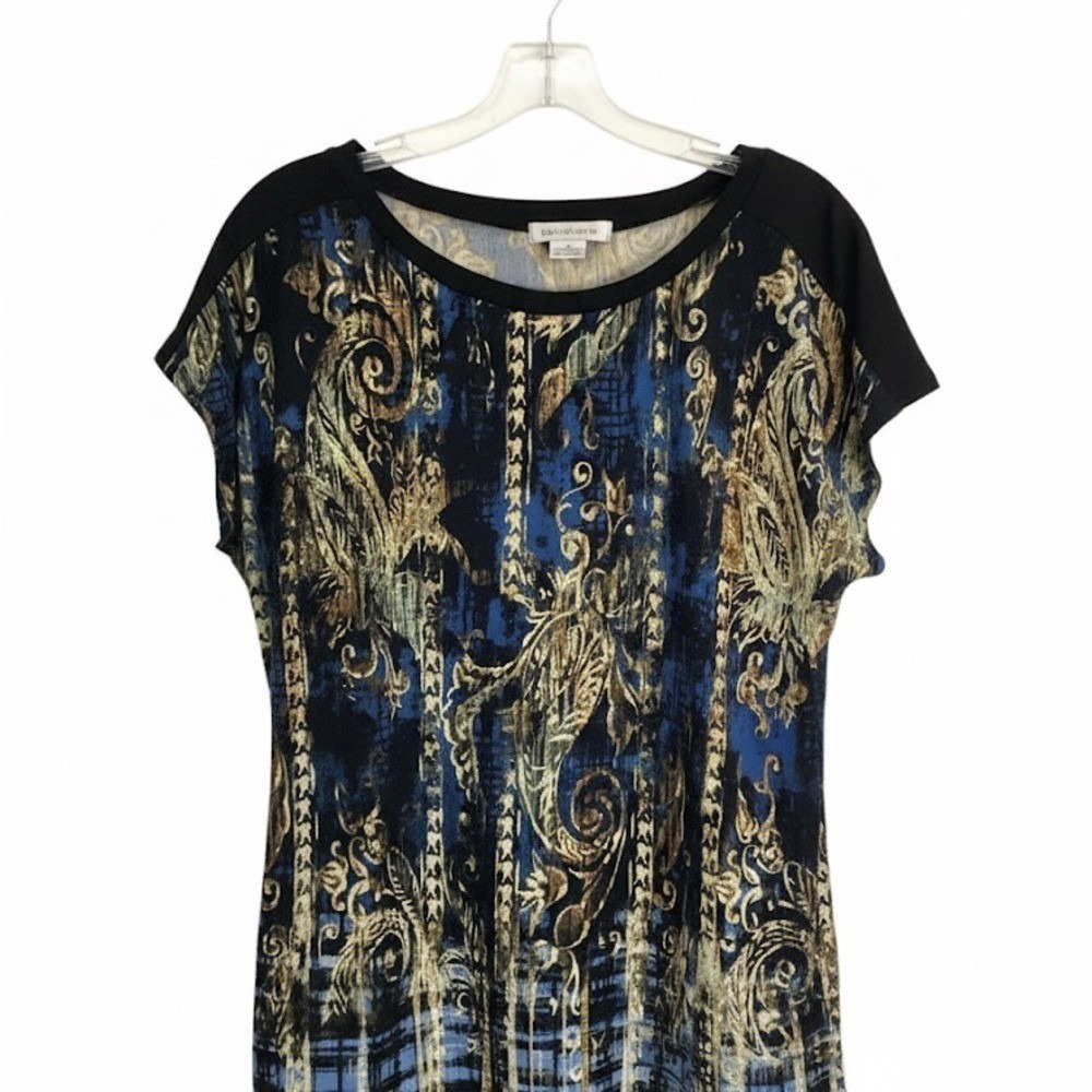 Liz Claiborne Black and‎ Blue Short Sleeve Top